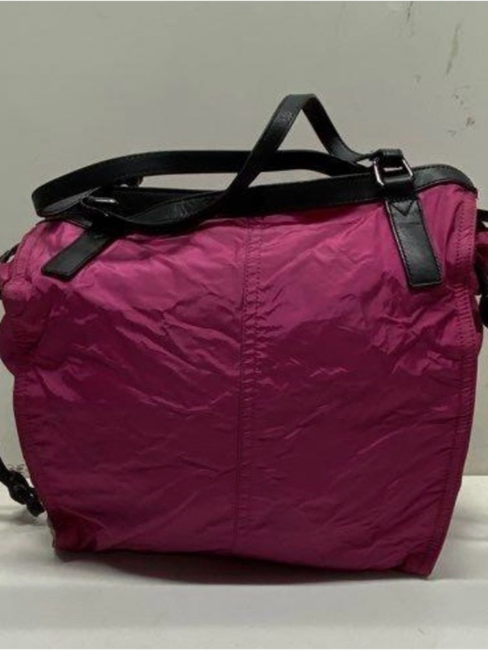 Burberry Fuchsia Tote with Black Leather Trim - Picture 7 of 12
